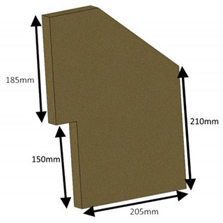 Hunter Hawk 3 Side Brick (Woodburning)