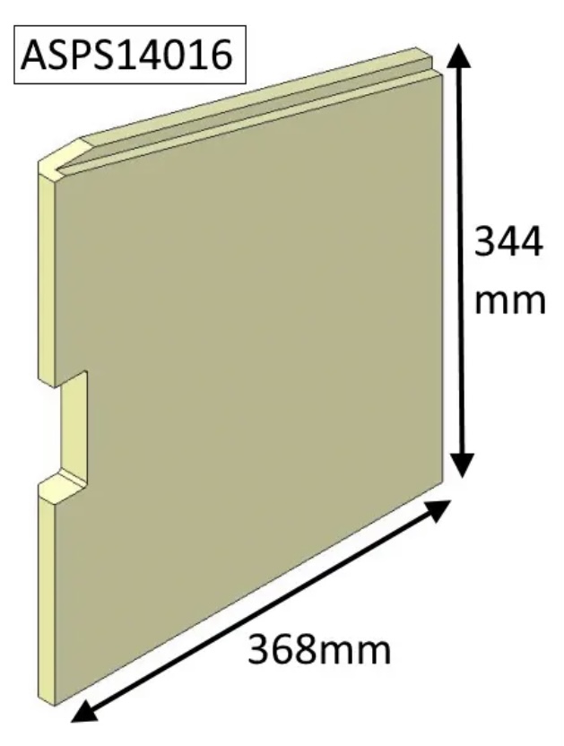 Parkray Aspect 14 ECO Left Hand Side Brick - 368m x 344mm