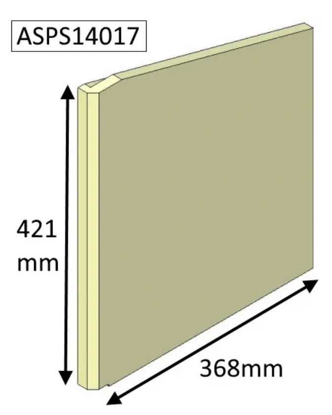 Parkray Aspect 14 ECO Right Hand Side Brick - 368mm x 421mm