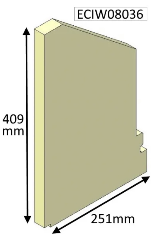 Parkray Aspect 8 Boiler Right Hand Upper Side Brick