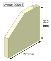 Hunter Avalon 4 Double Sided Double Depth Side Brick - Multifuel