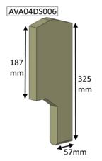 Hunter Avalon 4 Double Sided Single Depth Side Brick - Woodburning Only