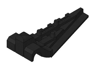 Hunter Inset Side Plate (Triple Grate Bar) - Right Hand