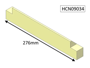Hunter/Parkray Inset 8 Rear Brick - Upper - CLEARANCE