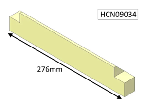 Hunter/Parkray Inset 8 Rear Brick - Upper