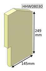 Hunter/Parkray Slimline Side Brick - 249mm x 145mm