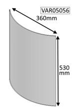 Hunter Cleanburn Stromsad Curved Glass Panel - Older Style