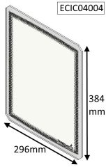 Parkray Aspect 4 Double Sided Single Depth Glass Panel