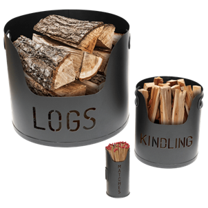 3 Piece Log, Kindling and Match Set  **SPECIAL OFFER**