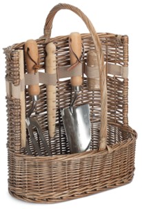 Large Antique Wash Deluxe Garden Tool Basket
