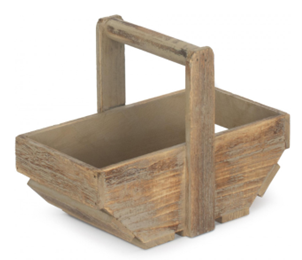 Small Oak Effect Wooden Trug