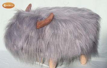 PRE ORDER - Gardeco Georgette the Grey Highland Cow Footstool  