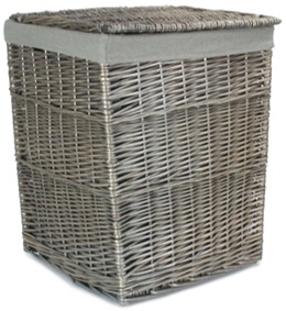 Large Square Laundry Basket With Grey Sage Lining