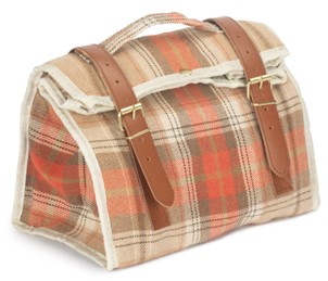 Autumn Red Tartan Cooler Pouch Bag