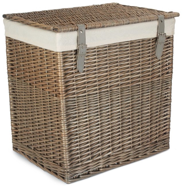 Large Boutique Antique Wash Storage Laundry Hamper With Lining