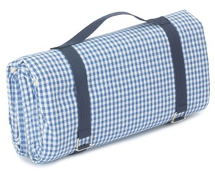 Blue & White Gingham Picnic Blanket