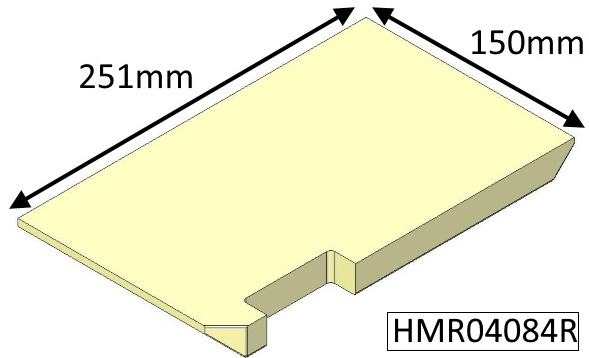 Di Lusso R4 Right Hand Base Brick -  251mm x 150mm