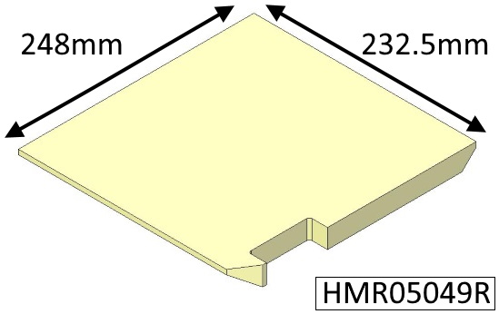 Di Lusso R5 Right Hand Base Brick - 248mm x 232.5mm