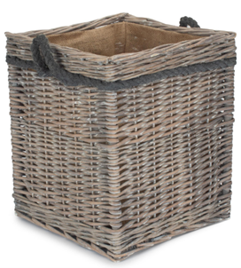 Lancashire Grey Wash Square Basket
