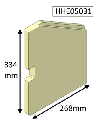 Hunter Herald 5 ECO Left Hand Side Brick - 334mm x 268mm