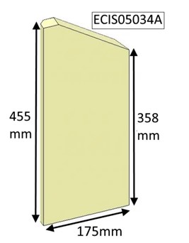 Parkray Aspect 5 Slimline Left Hand Side Brick - 455mm x 175mm