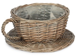 Antique Wash Tea Cup Planter