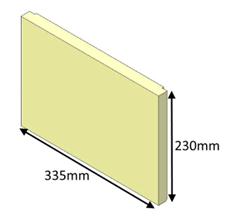 Jetmaster 18i Inset Rear Brick - 335mm x 230mm
