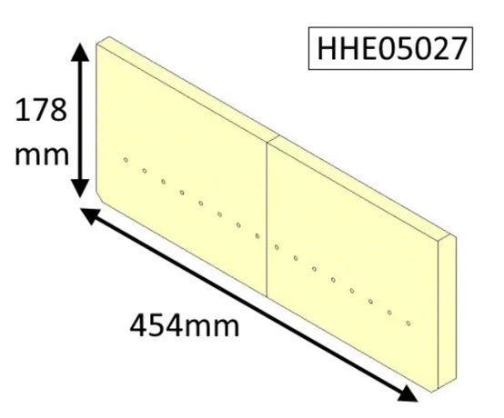 Hunter Herald 5 ECO Rear Brick - 454mm x 178mm