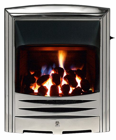 Solaris Class 1 Convector Insert Gas Fire - Chrome Finish