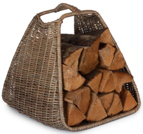 Westmorland Stylish Antique Wash Willow Log Basket Cradle
