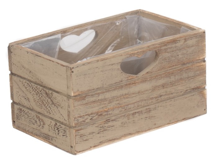Oak Effect Planter With Plastic Lining