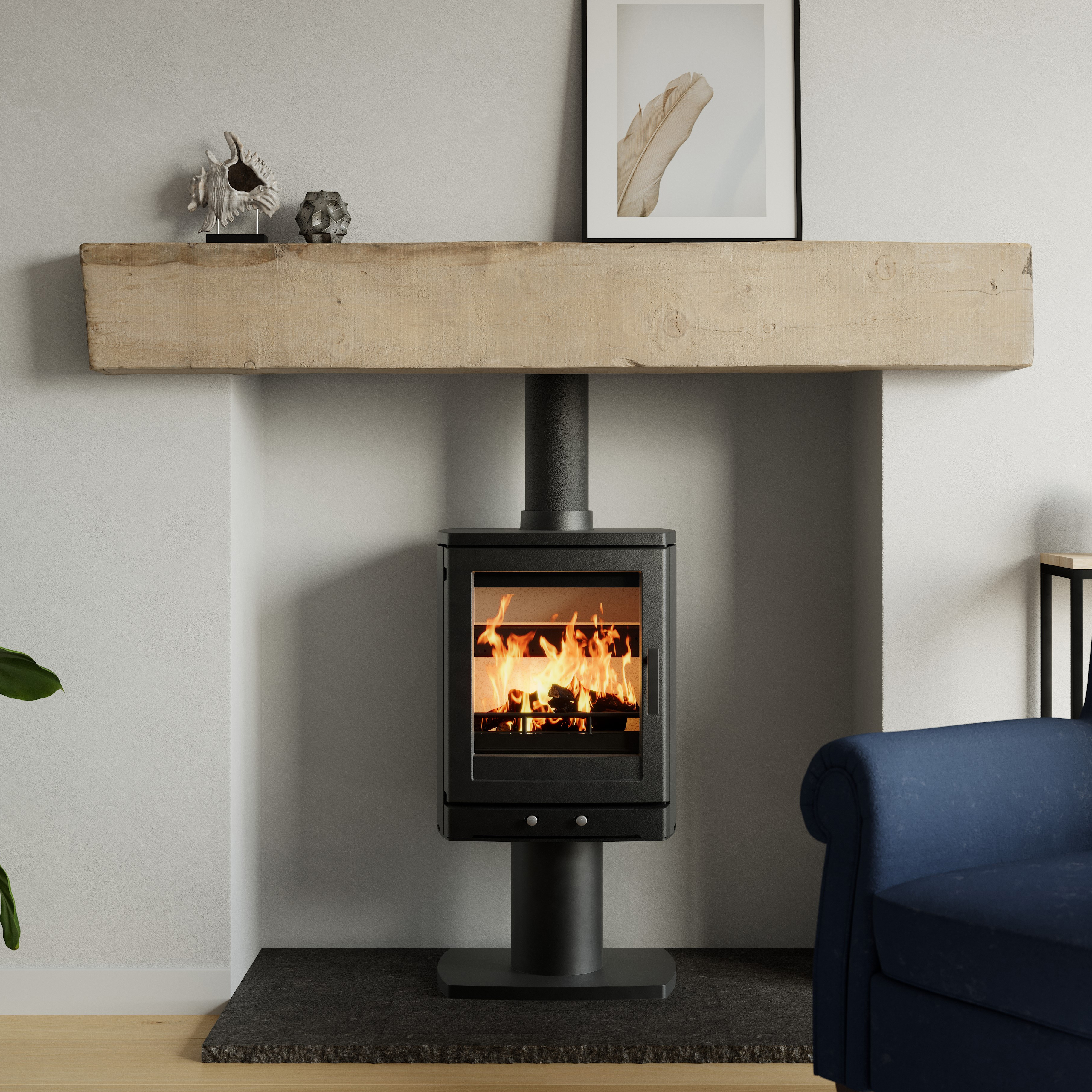 ACR Woodpecker WP5Q-P Multifuel Stove - 5kw