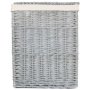 Large Grey Wash Square Laundry Basket With White Lining