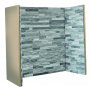 Staggered Grey White Slate Fireplace Chamber