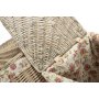 Set of 2 Antique Wash Corner Laundry Basket With Garden Rose Lining 