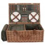 4 Person Green Tweed Hamper