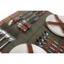 4 Person Green Tweed Hamper