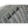 Set of 2 Grey Wash Square Laundry Basket With Grey Sage Lining 
