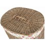 Large Antique Wash Oval Laundry Basket With Garden Rose Lining