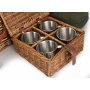 Deluxe Green Tweed 4 Person Hamper