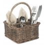 Antique Wash Square 4 Section Cutlery Basket