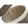 Large Antique Wash Round Laundry Basket With White Lining