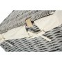 Large Grey Wash Square Laundry Basket With White Lining