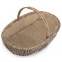 Large Shallow Antique Wash Lined Trug
