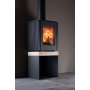 Qudos Haarlem with Bars Pedestal and Wood Spacer Stove - 6kw