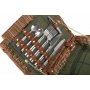 Elegant 4 Person Green Tweed Hamper
