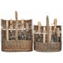 Set of 2 Antique Wash Deluxe Garden Tool Basket 
