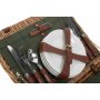 4 Person Green Tweed Classic Picnic Hamper