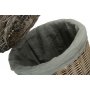 Small Antique Wash Round Laundry Basket With Grey Sage Lining