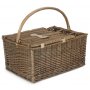 Antique Wash Lidded 4 Person Hamper